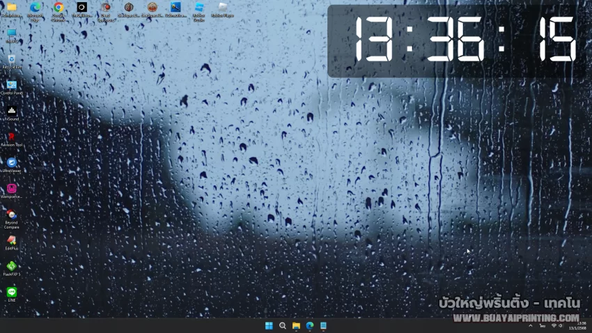 DesktopClock โปรแกรมแสดง วัน/เวลา ที่หน้าเดสก์ท็อป